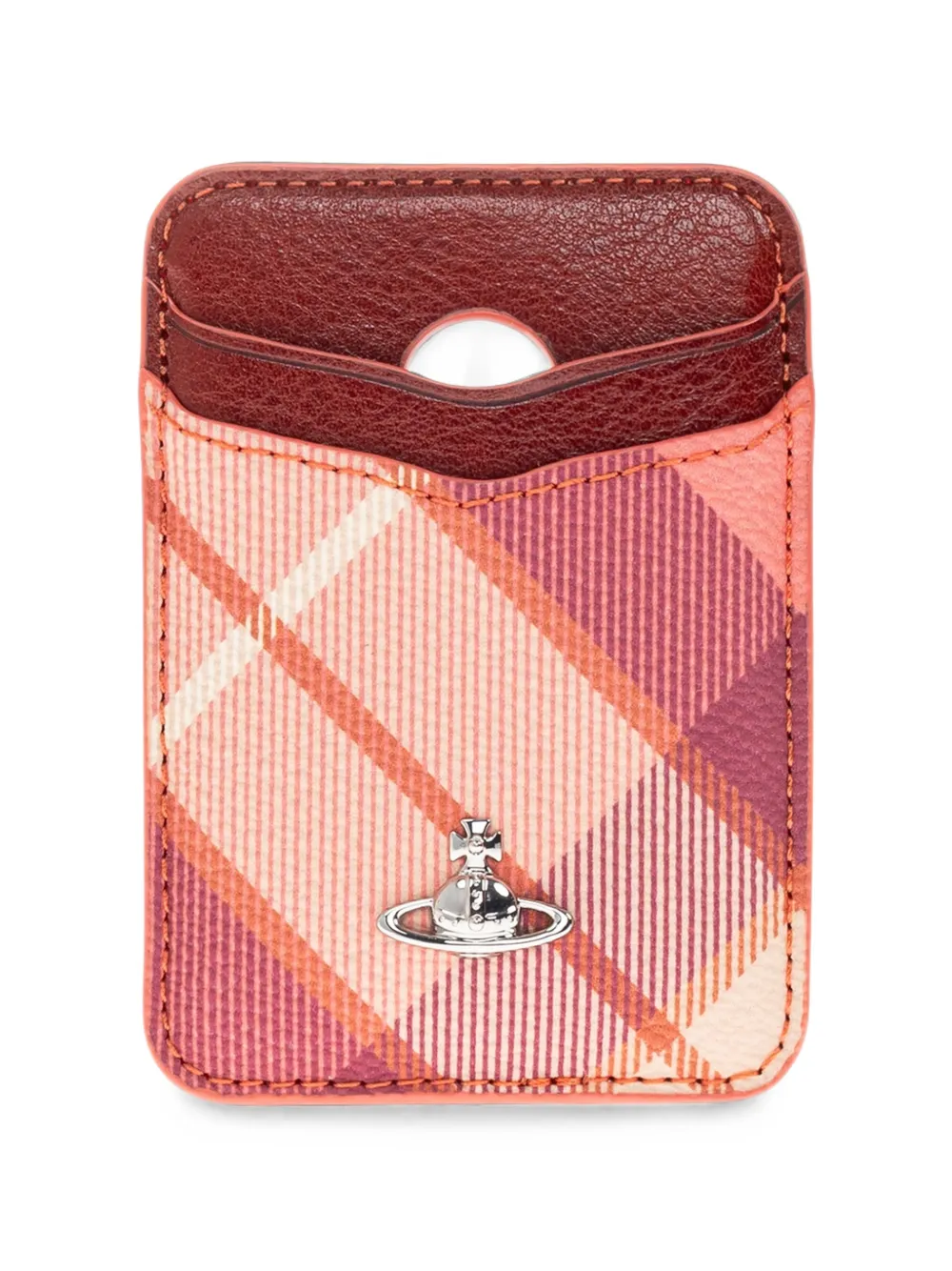 Vivienne Westwood Orb plaid leather card holder