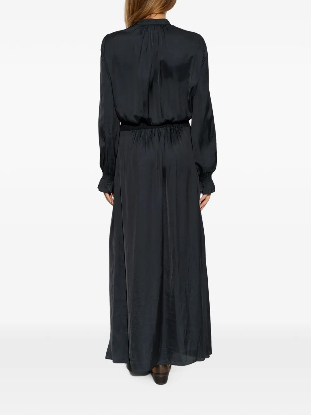 Zadig&Voltaire Rayado satin dress Zwart