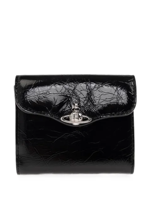 Vivienne Westwood Orb-plaque crinkled-leather wallet