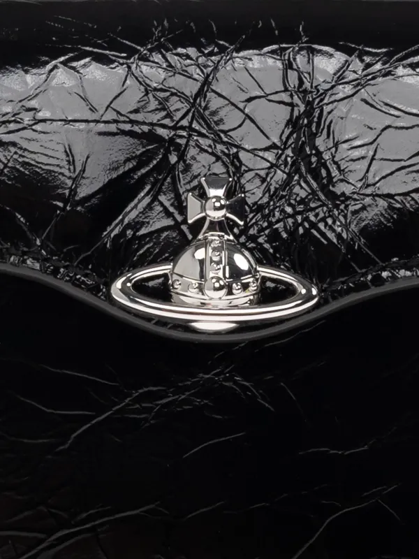 vivienne westwood グリークアイ財布 Vivienne Westwood Orb-plaque crinkled-leather Wallet | Black