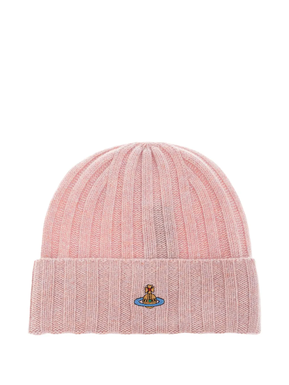 Vivienne Westwood Classic embroidered ribbed beanie hat