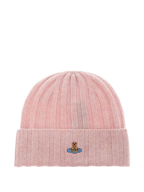Vivienne Westwood gorro tejido de canalé con bordado