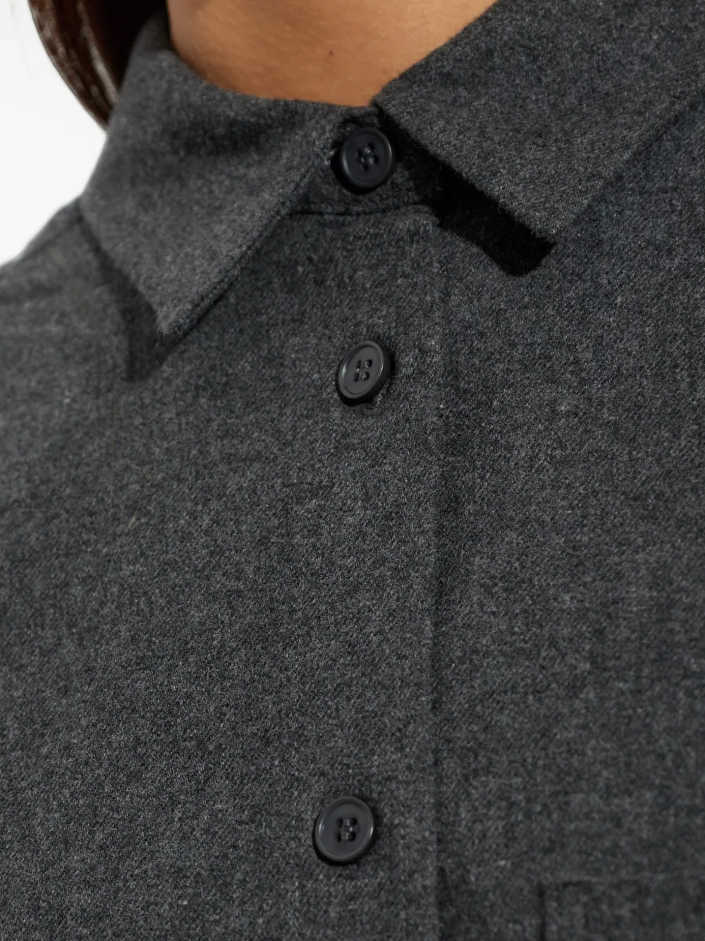 By Malene Birger Derris blouse van katoenen flanel Grijs