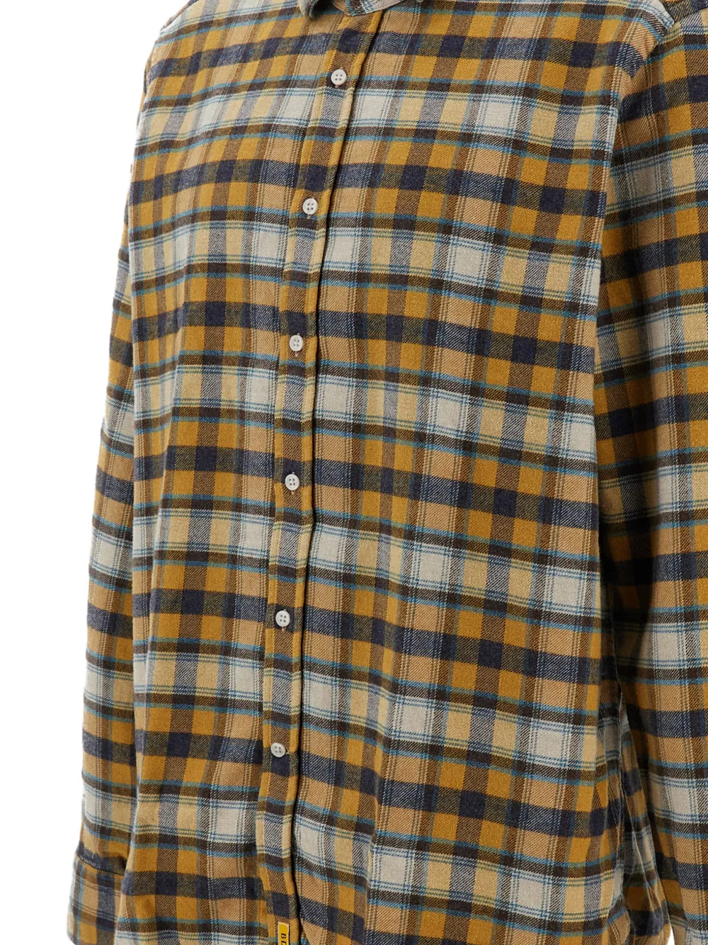 B.D. Baggies check-pattern button-down shirt Geel