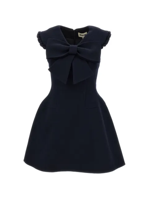 SHUSHU/TONG bow-detail ruffled-trim dress