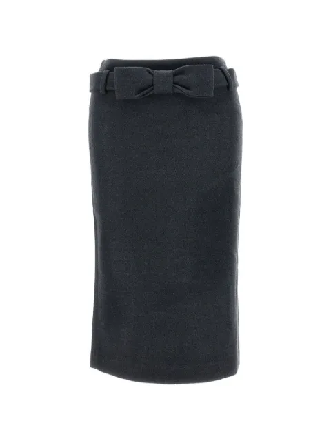 SHUSHU/TONG bow-detail belted midi skirt
