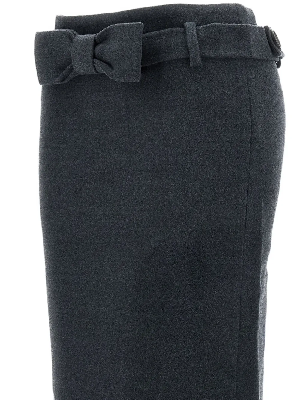 SHUSHU TONG Midi-rok met strik-detail en ceintuur Grijs