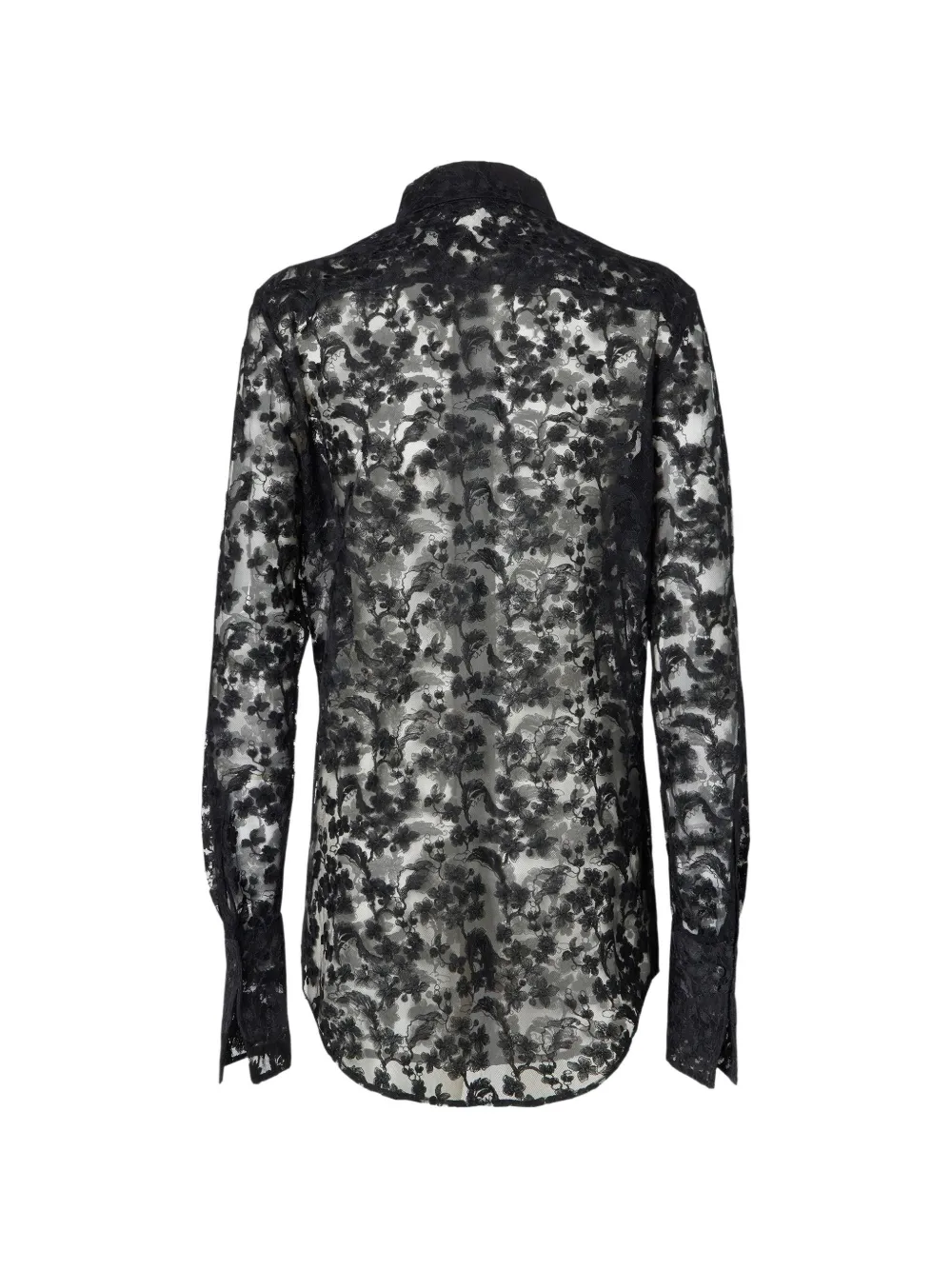 FENDI floral-lace shirt Zwart