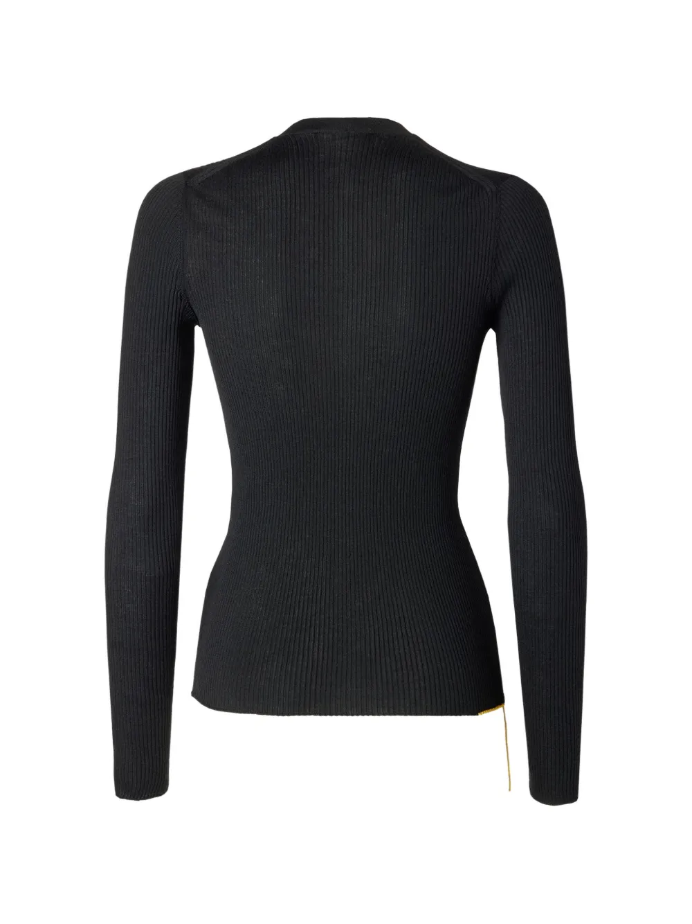 FENDI ribbed-knit V-neck sweater Zwart