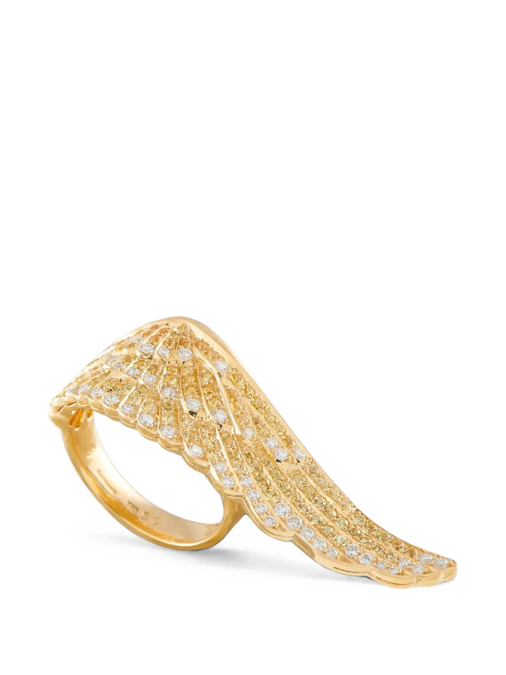 Pre-owned Garrard Embellished Sapphire And Diamond Ring In Gold