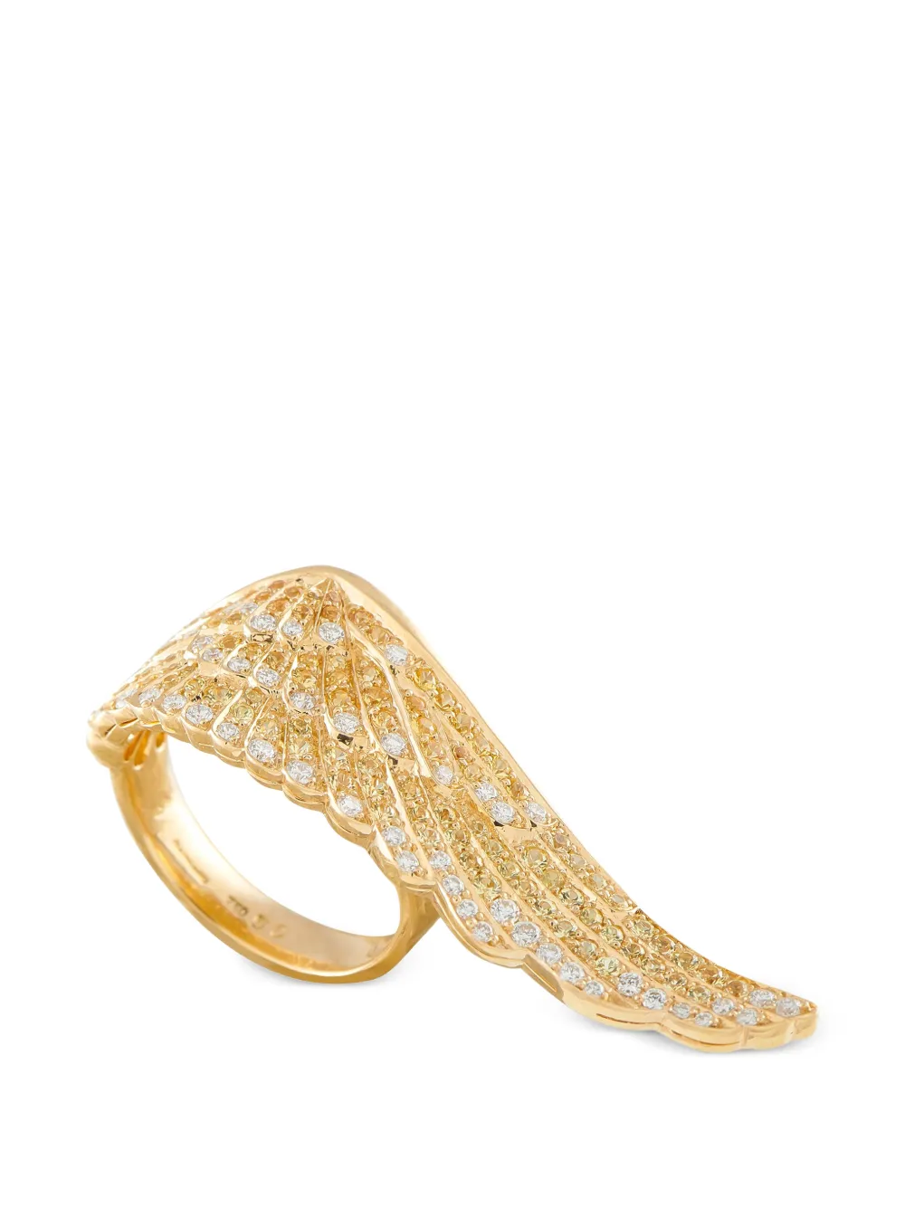 Garrard Pre-Owned Verzierter Ring mit Saphir und Diamant - Gold
