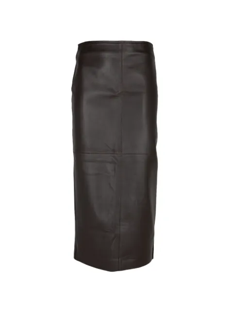 A.L.C. Marta panelled leather midi skirt