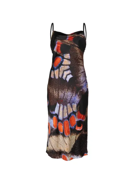 STAUD Evangeline butterfly-print midi dress