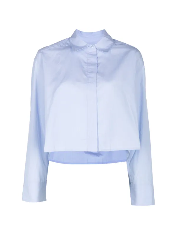 A.L.C. Maude Cropped Shirt in Blue