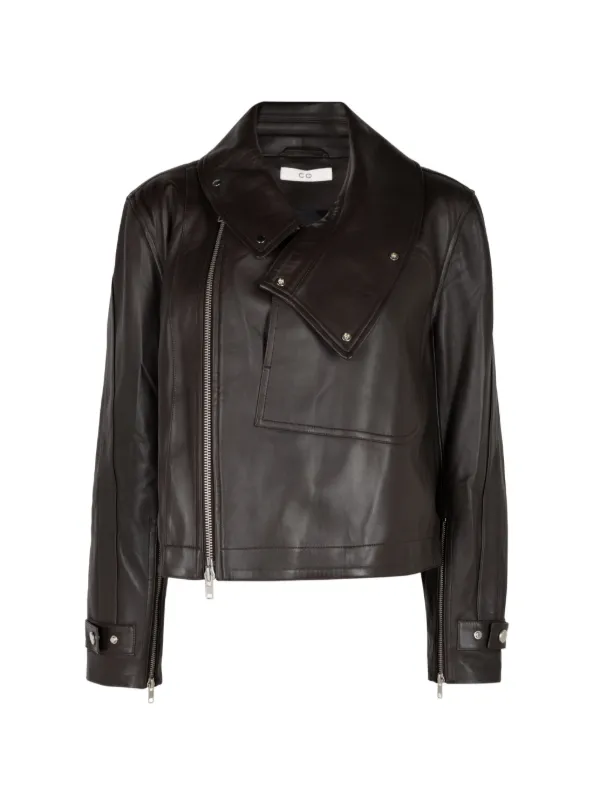 Co Flying Leather Jacket in Brown