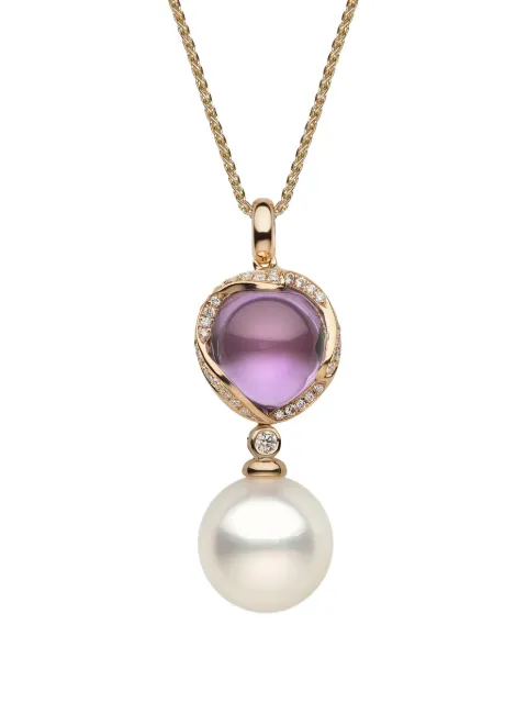 Yoko London freshwater pearl and amethyst necklace