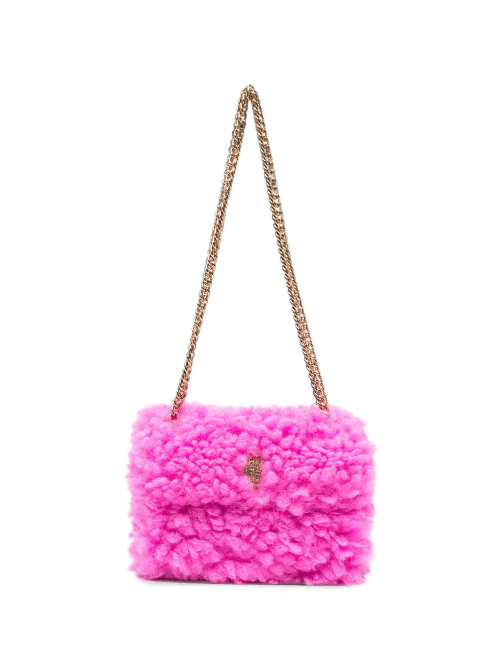 Kurt Geiger London mini Kensington faux-shearling shoulder bag - Rosa
