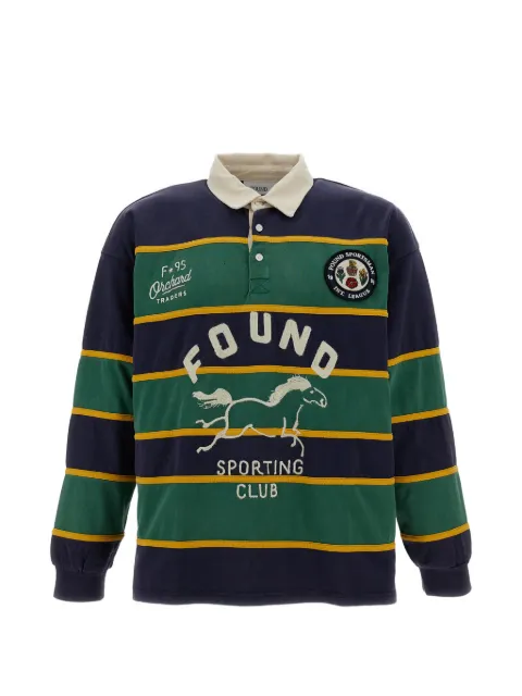 FOUND striped embroidered polo shirt
