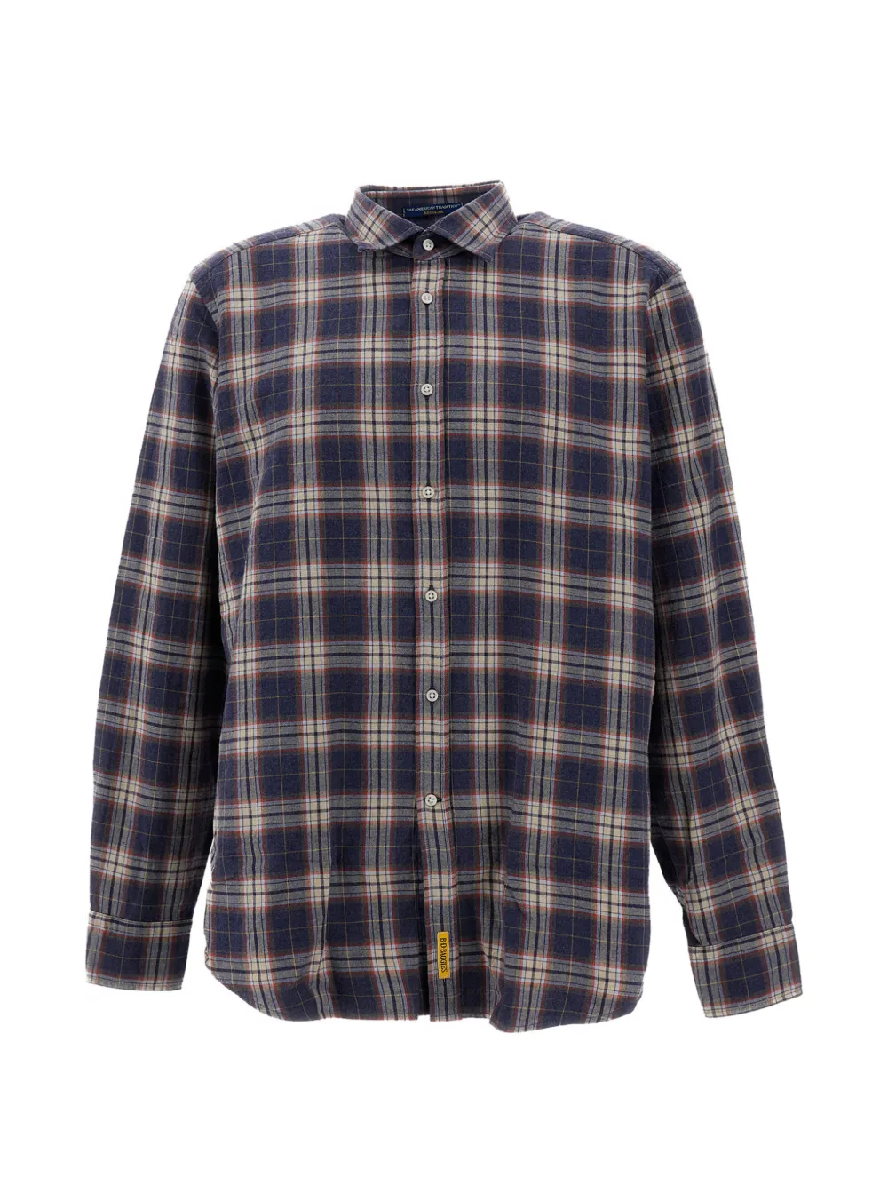 Bd Baggies Check-pattern Long-sleeve Shirt In Blue