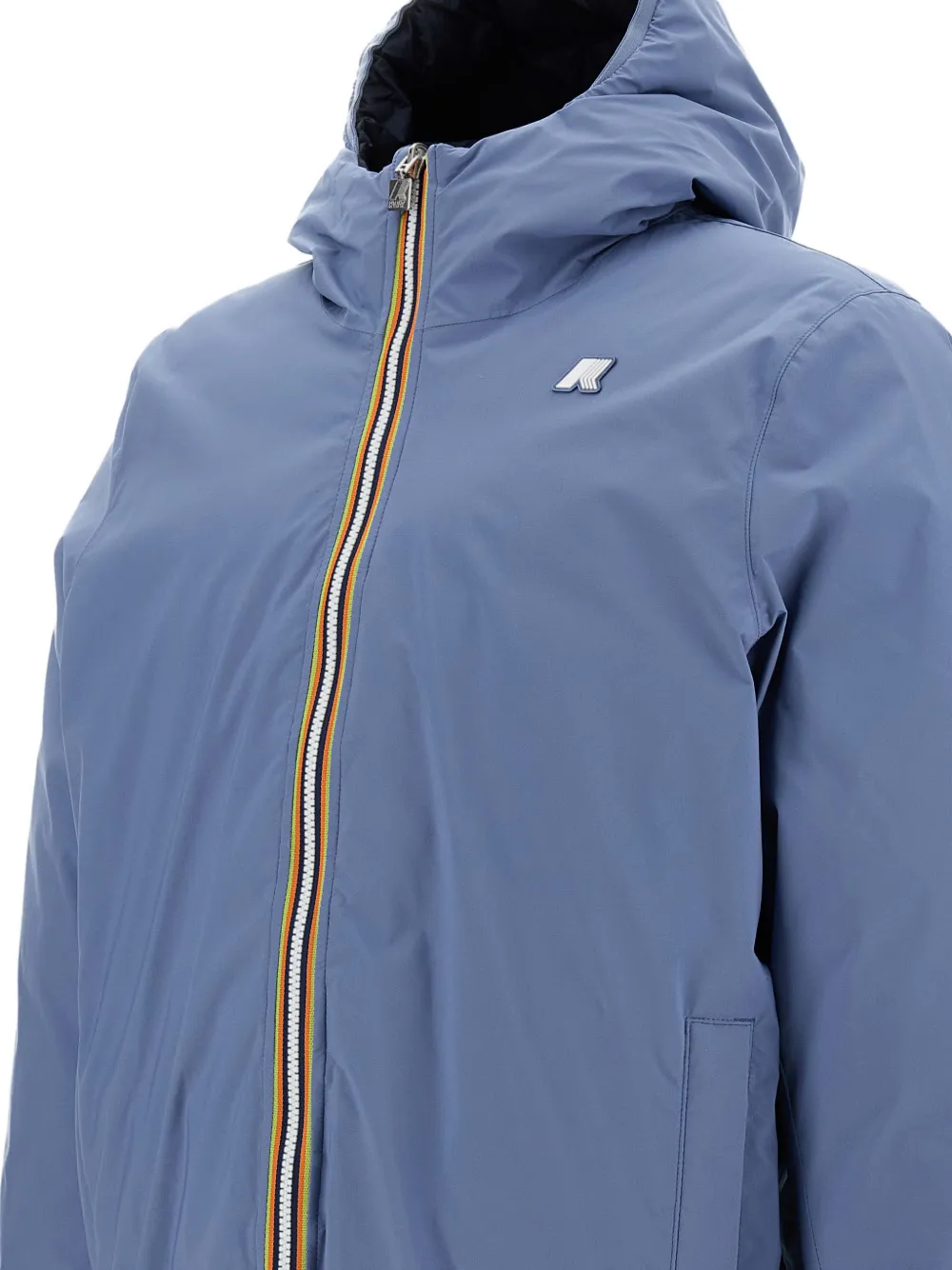 K-Way Jack omkeerbaar jack met capuchon Blauw