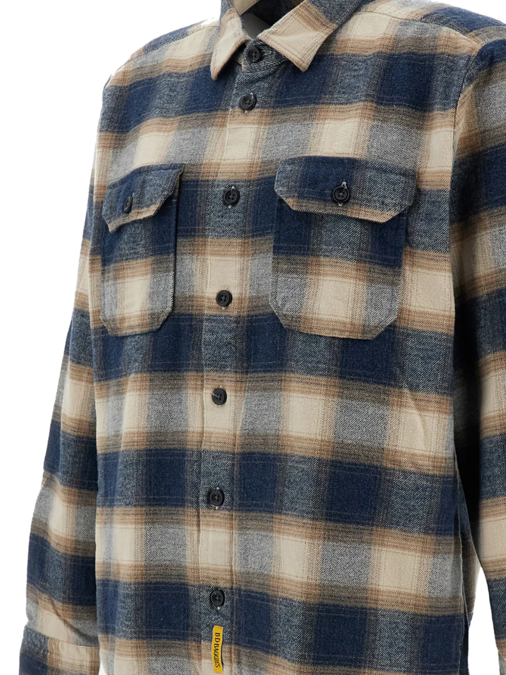 B.D. Baggies Union check-print flannel shirt Blauw