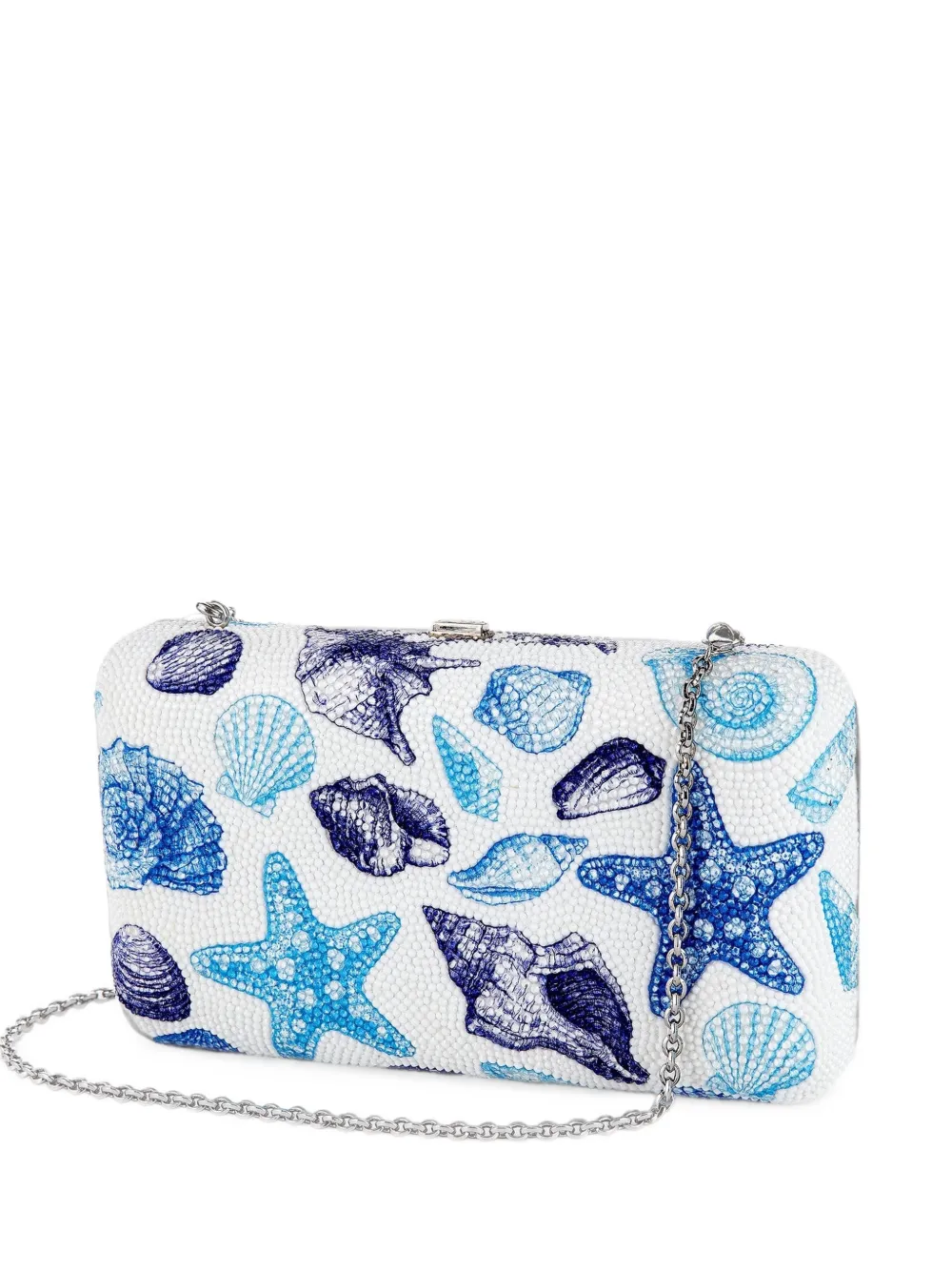 Judith Leiber seashell-print crystal-embellished clutch bag