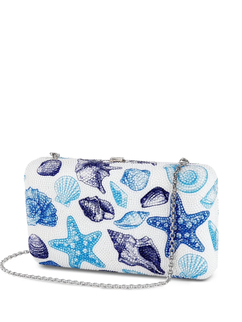 Judith Leiber seashell-print crystal-embellished clutch bag
