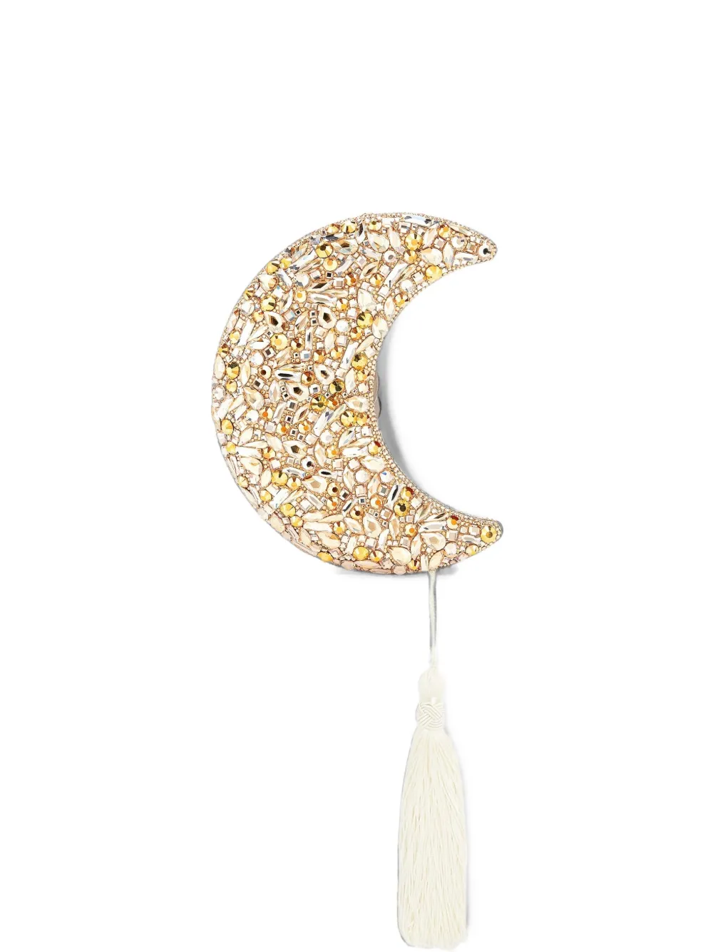 Judith Leiber pochette Crescent Moon orné de cristaux - Jaune Judith Leiber pochette Crescent Moon orné de cristaux - Jaune
