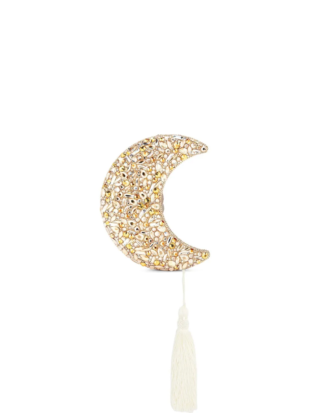 Judith Leiber pochette Crescent Moon orné de cristaux - Jaune