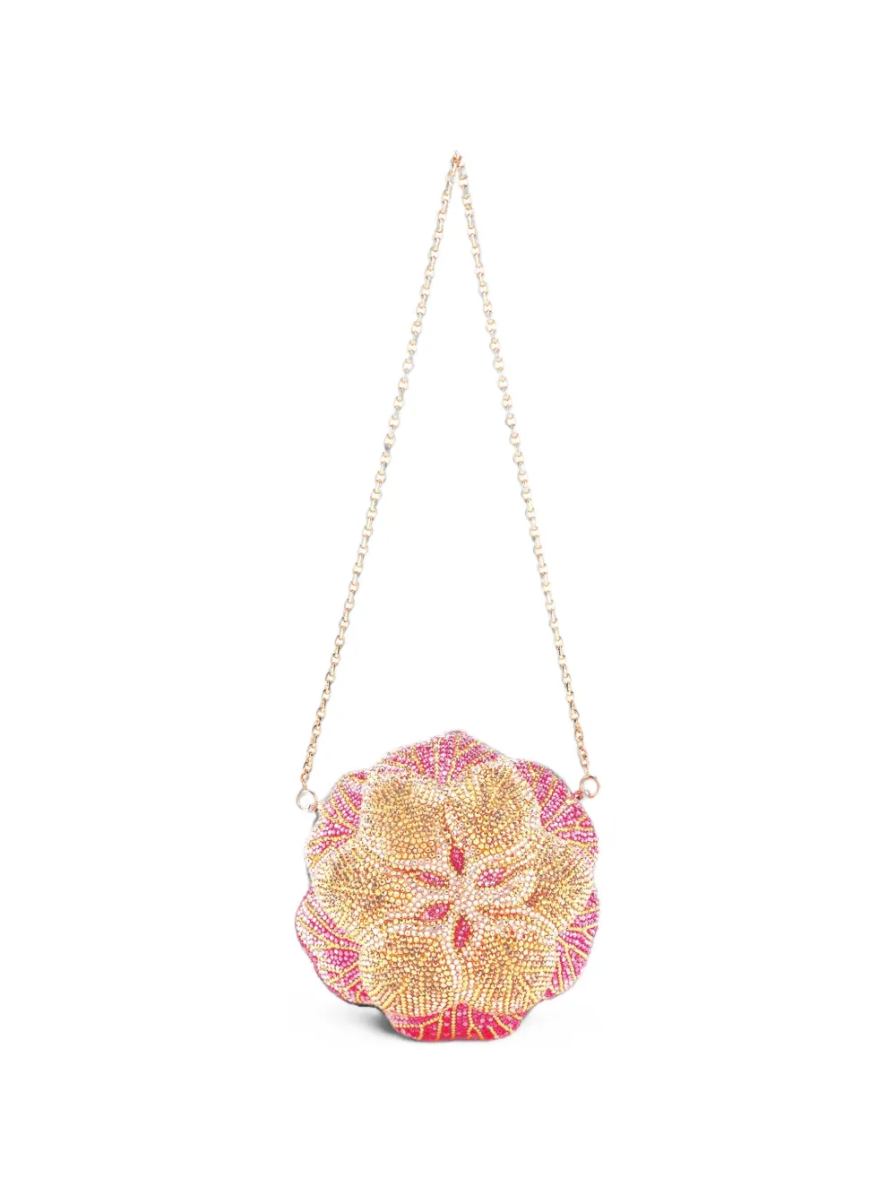 Judith Leiber Magnolia crystal-embellished flower clutch bag