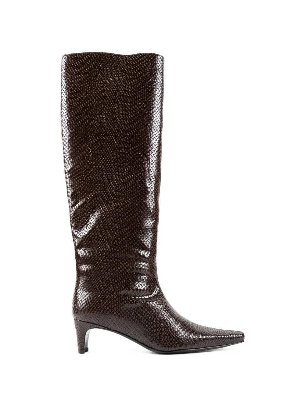 STAUD Wally snake-effect boots - Marron STAUD Wally snake-effect boots - Marron