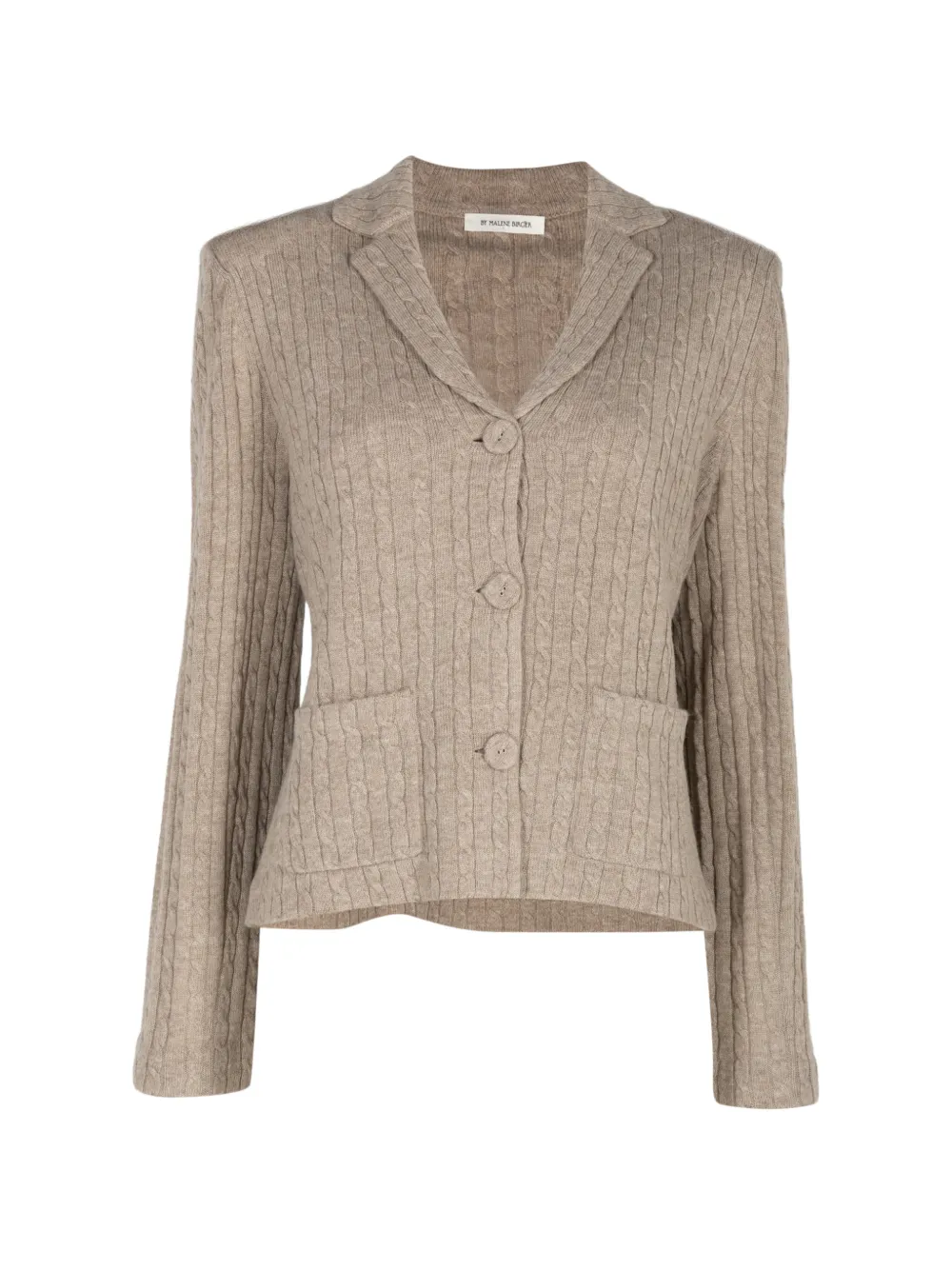 By Malene Birger Riva cable-knit layered cardigan - Tons neutres By Malene Birger Riva cable-knit layered cardigan - Tons neutres