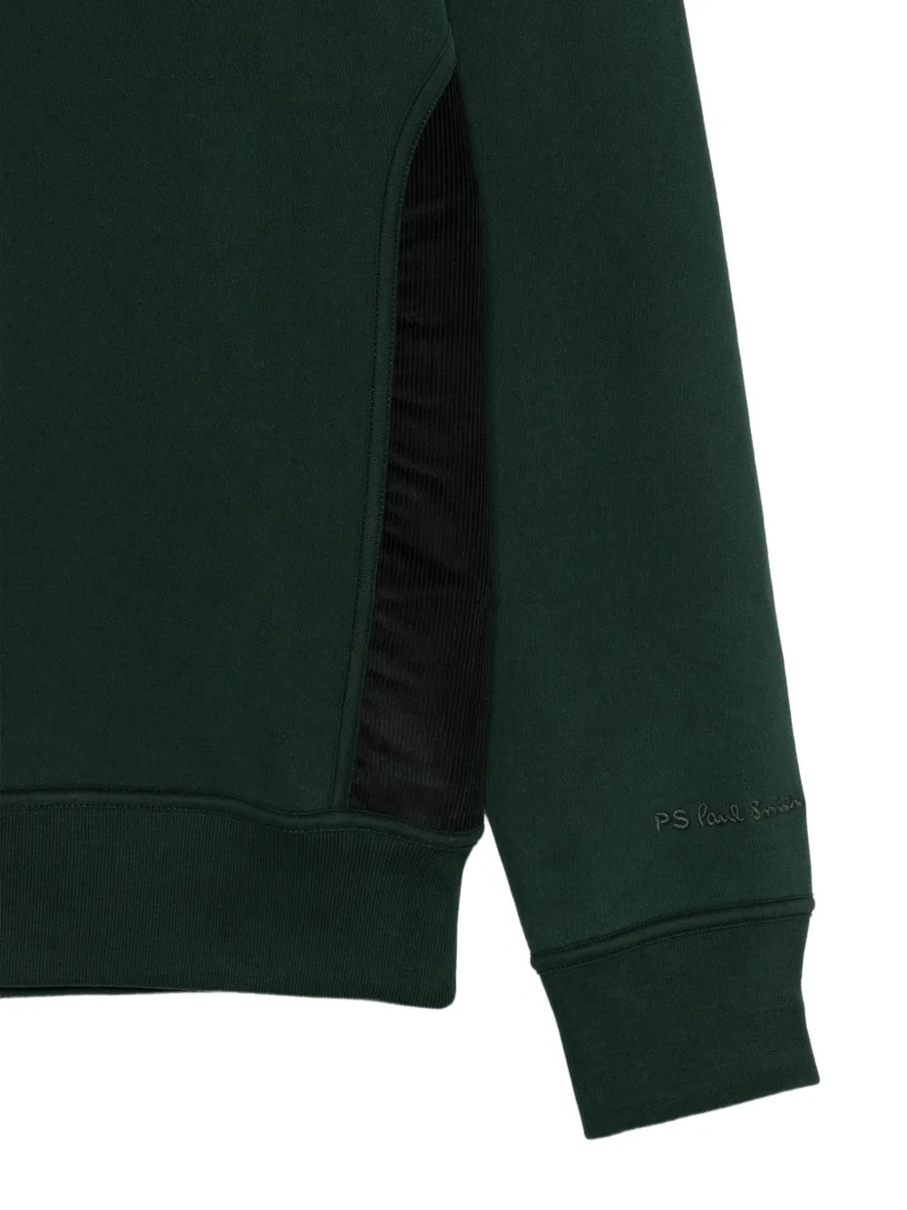 Paul Smith corduroy-panelled sweater Groen