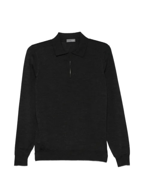 Drumohr quarter-zip polo-collar sweater
