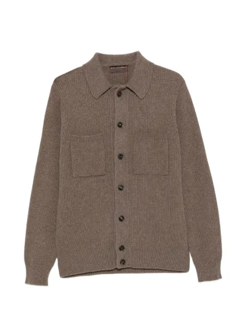 Filippo De Laurentiis ribbed-knit patch-pocket cardigan