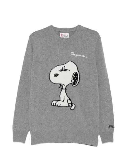 MC2 Saint Barth Snoopy-embroidered wool sweater