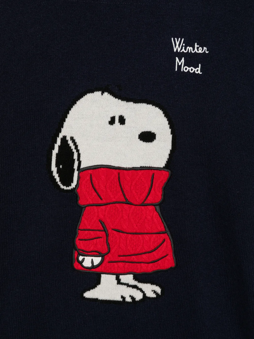 MC2 Saint Barth Snoopy-intarsia embroidered sweater Blauw