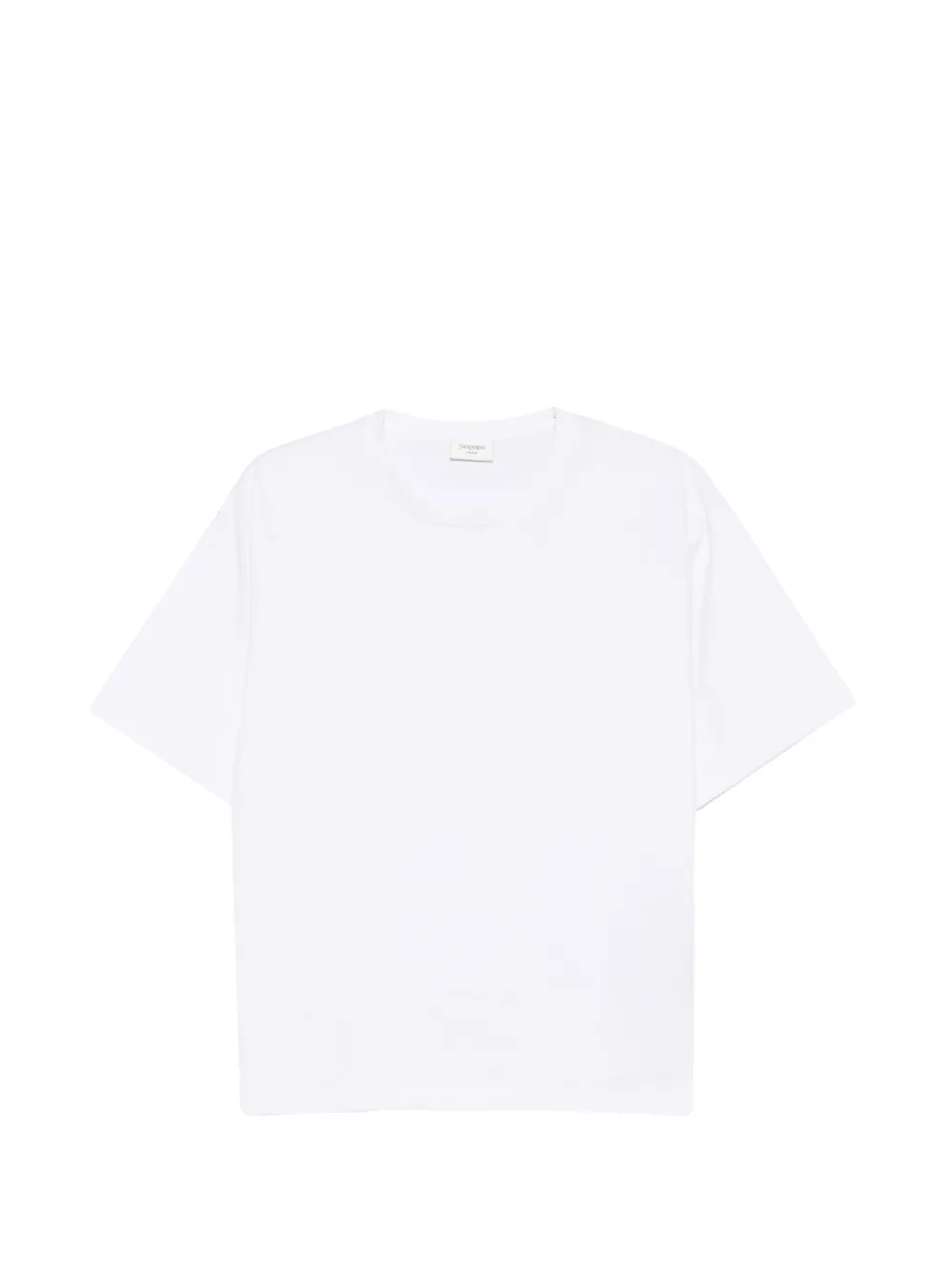 Saint Laurent Cassandre-embroidered T-shirt - Bianco