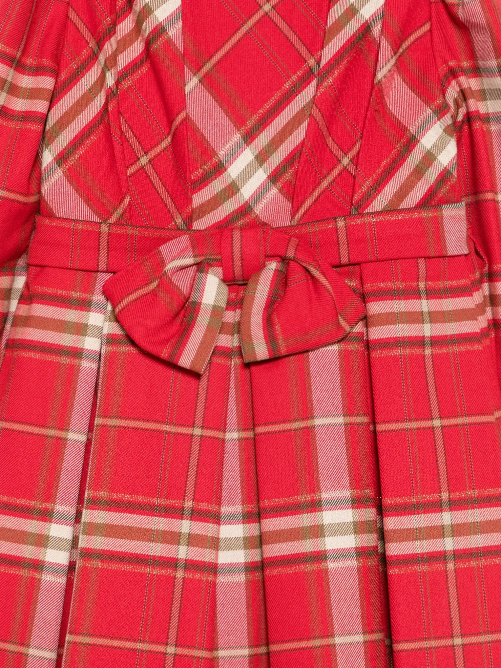 Abel & Lula Jurk met tartan-ruit en strik-detail Rood