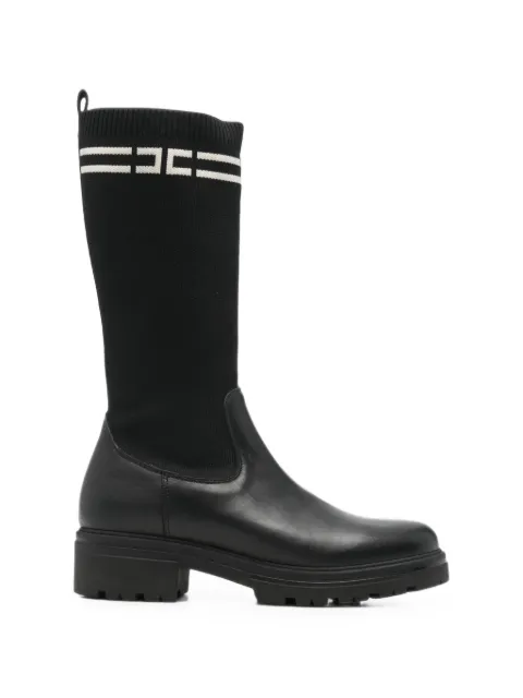 Elisabetta Franchi Kids sock-style leather boots