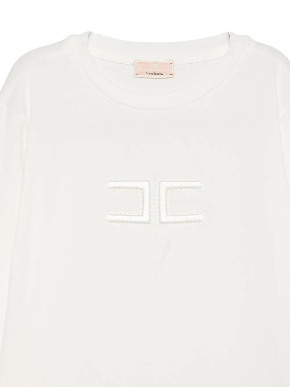 Elisabetta Franchi Kids T-shirt met geborduurd logo Wit
