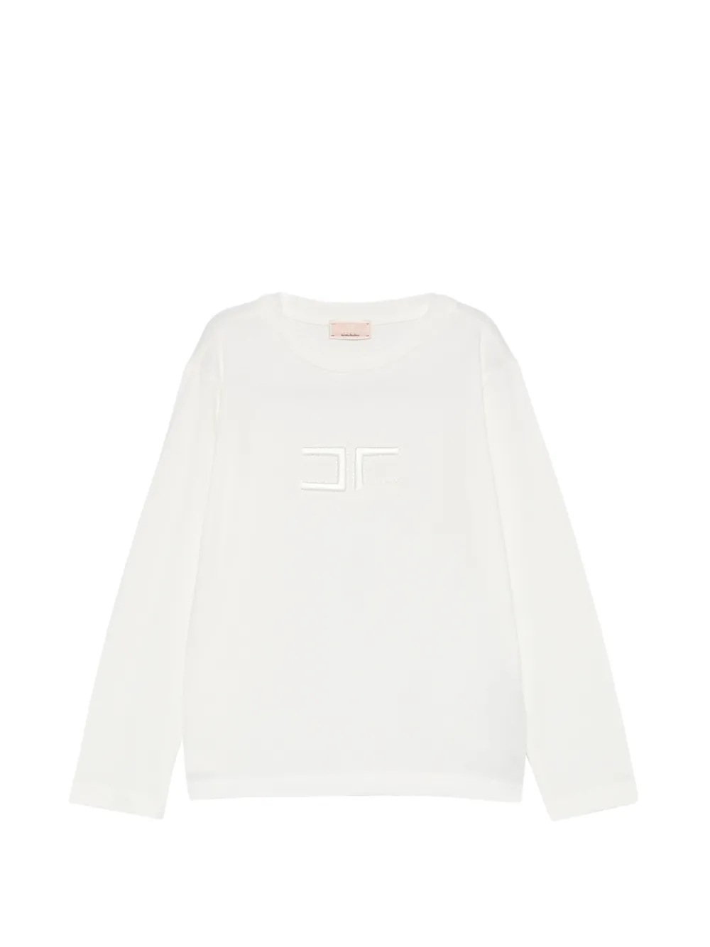 Elisabetta Franchi Kids embroidered-logo T-shirt - Bianco
