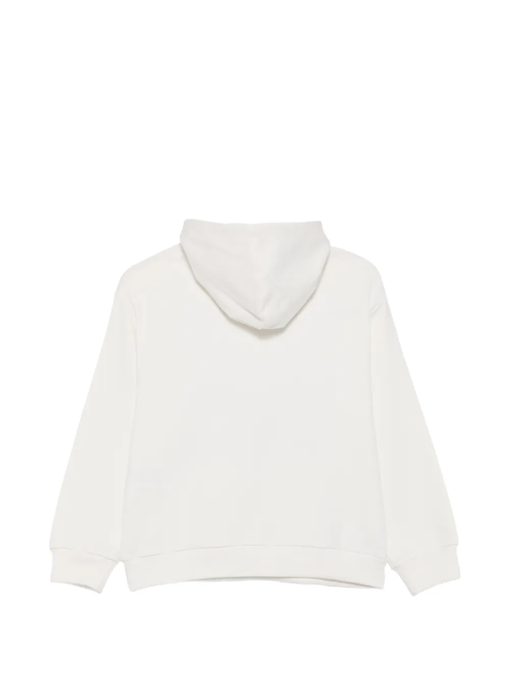 Elisabetta Franchi Kids Hoodie met logo-print en verfraaid met kristallen Wit