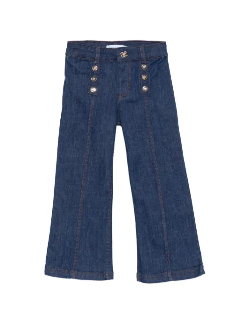 Abel & Lula button-embellished flared jeans