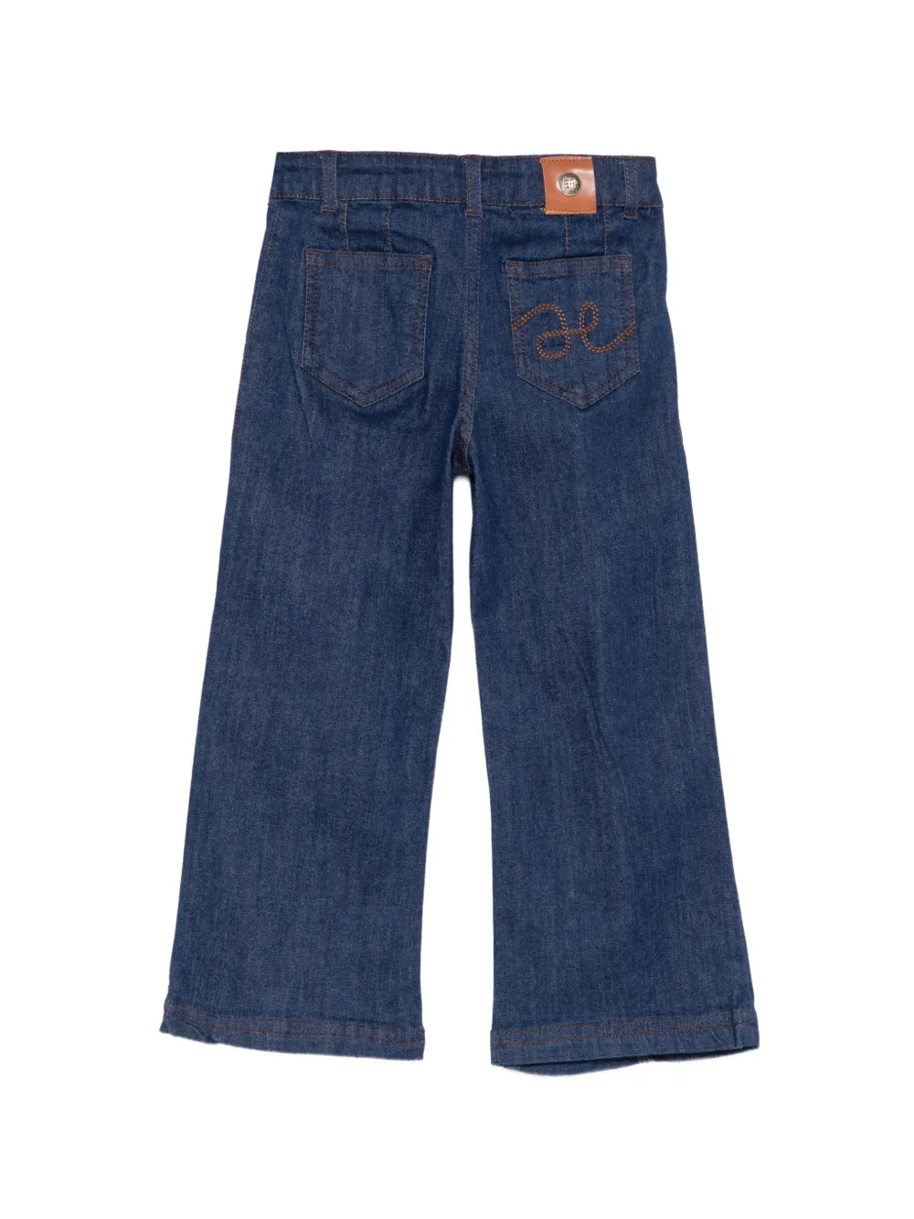 Abel & Lula Flared jeans verfraaid met knopen Blauw