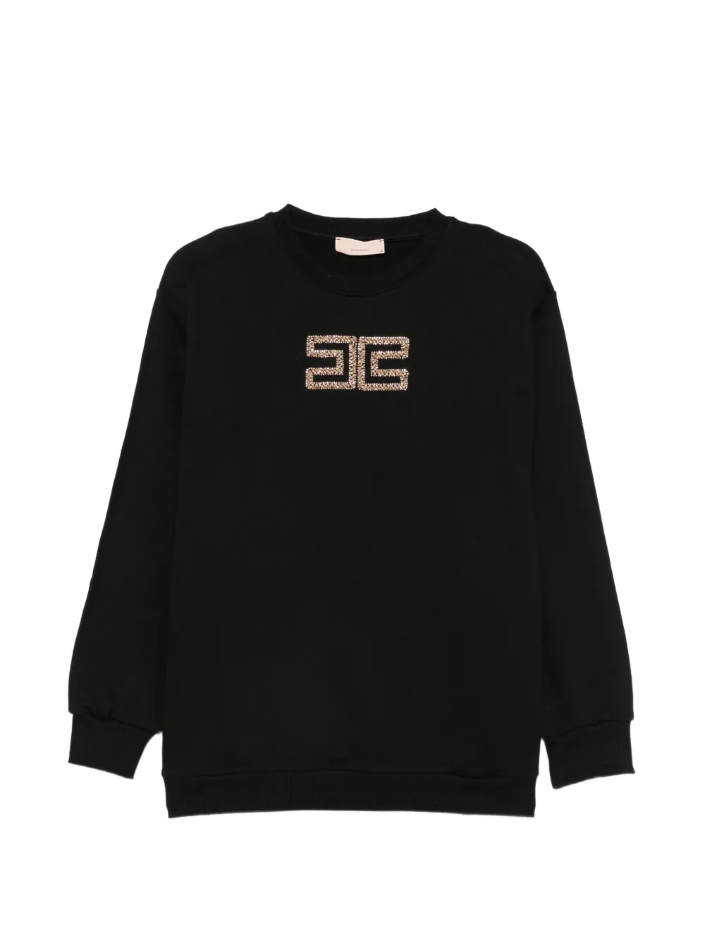 Elisabetta Franchi Kids crystal-embellished logo-plaque sweatshirt - Noir Elisabetta Franchi Kids crystal-embellished logo-plaque sweatshirt - Noir
