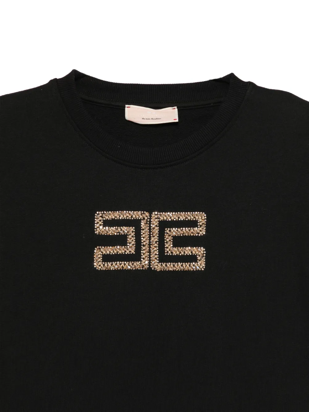 Elisabetta Franchi Kids Sweater verfraaid met kristallen Zwart