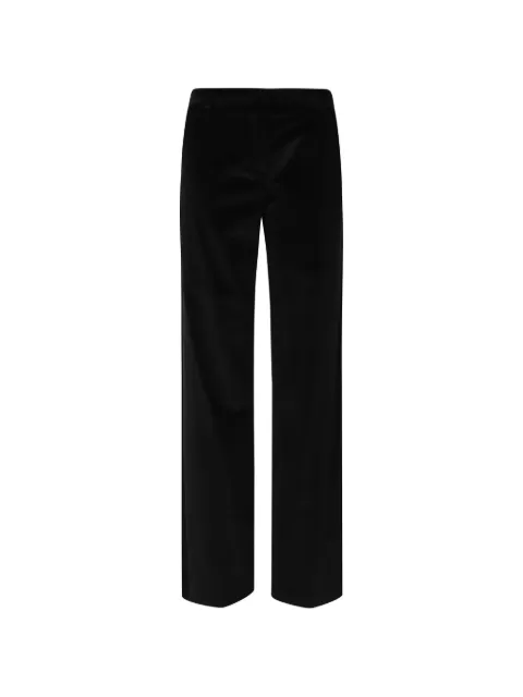 Kiltie velvet straight-leg trousers