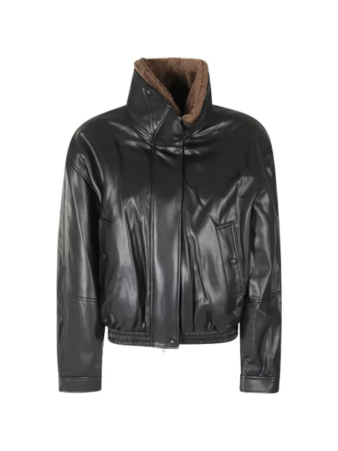 Low Classic high-neck faux-leather jacket