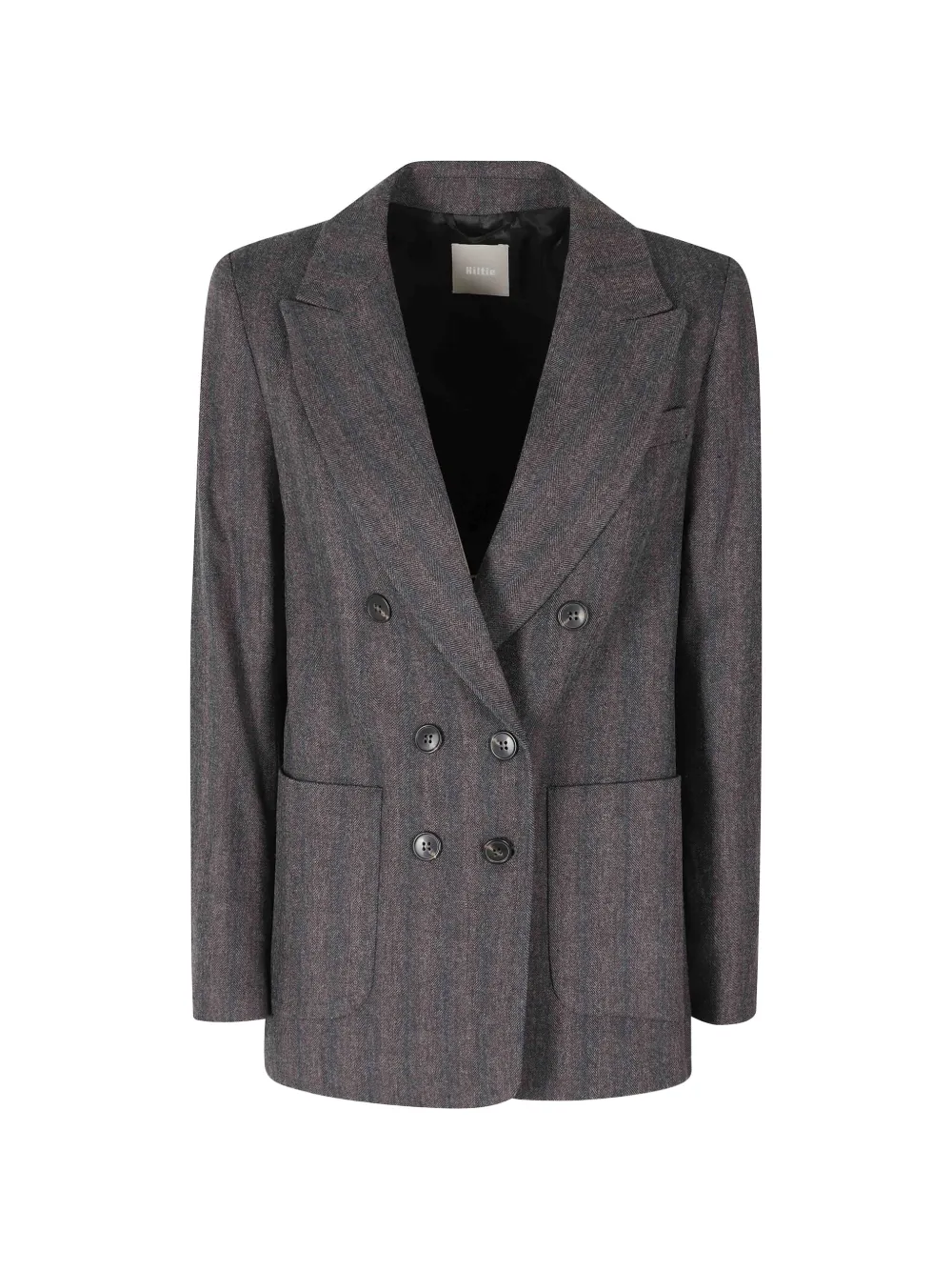 Kiltie pinstripe double-breasted blazer - Gris